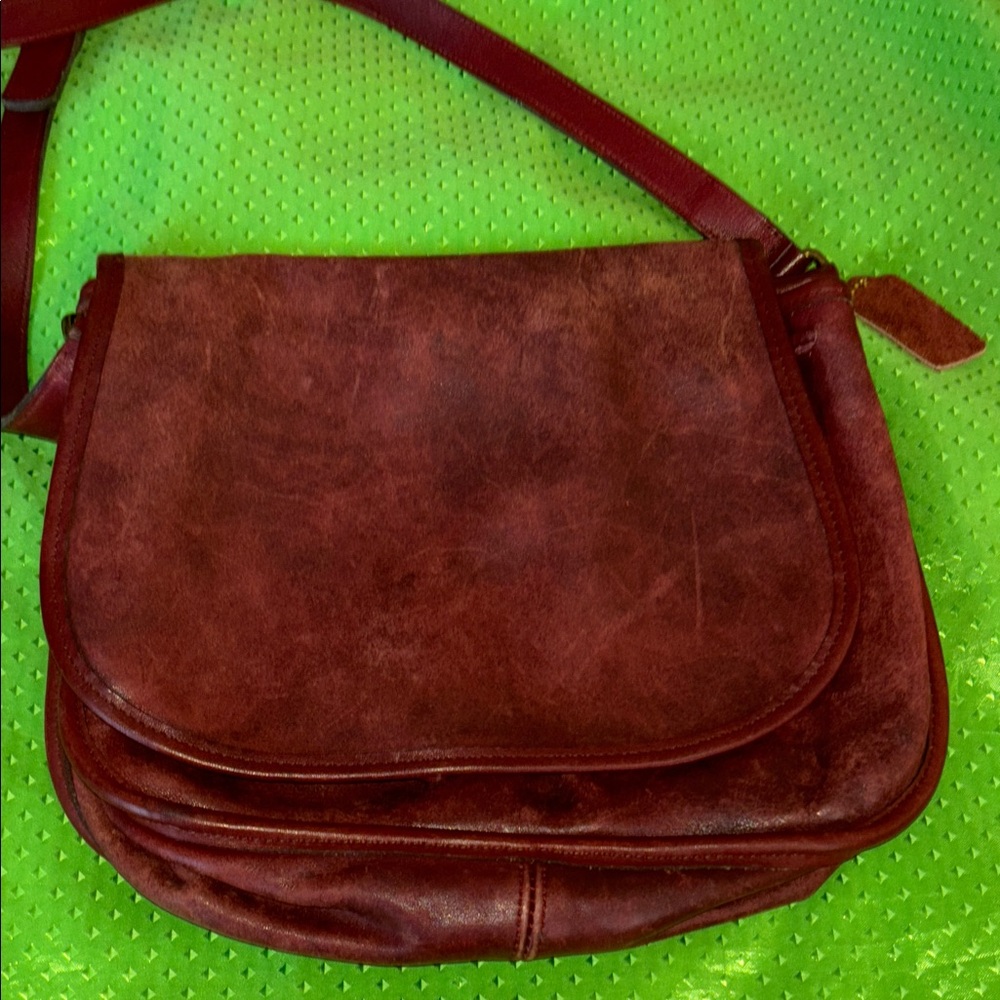 vtg. Coach Brown Leather Crossbody Bag - Picture 4 of 4